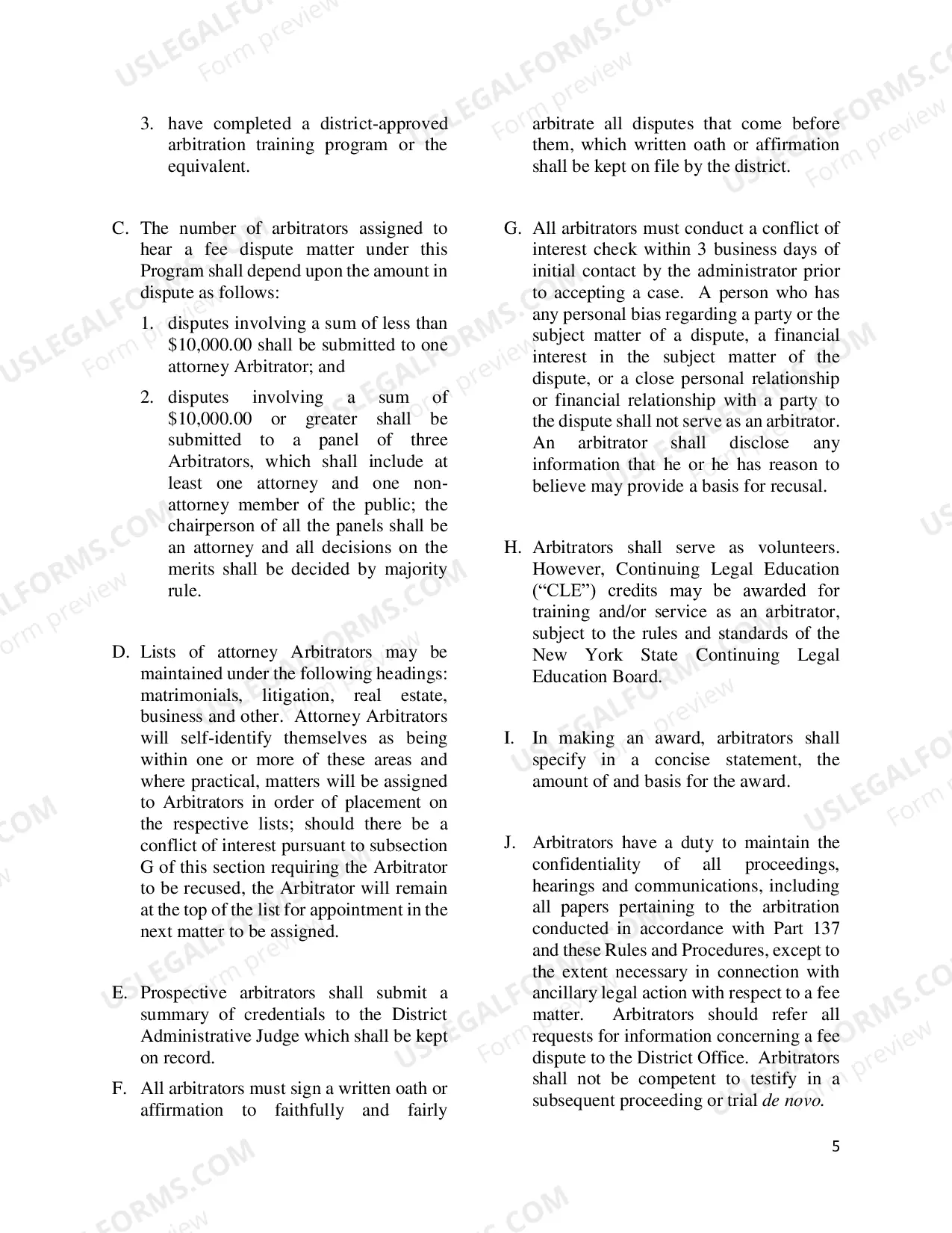 Preview Packet for Dispute over Fees