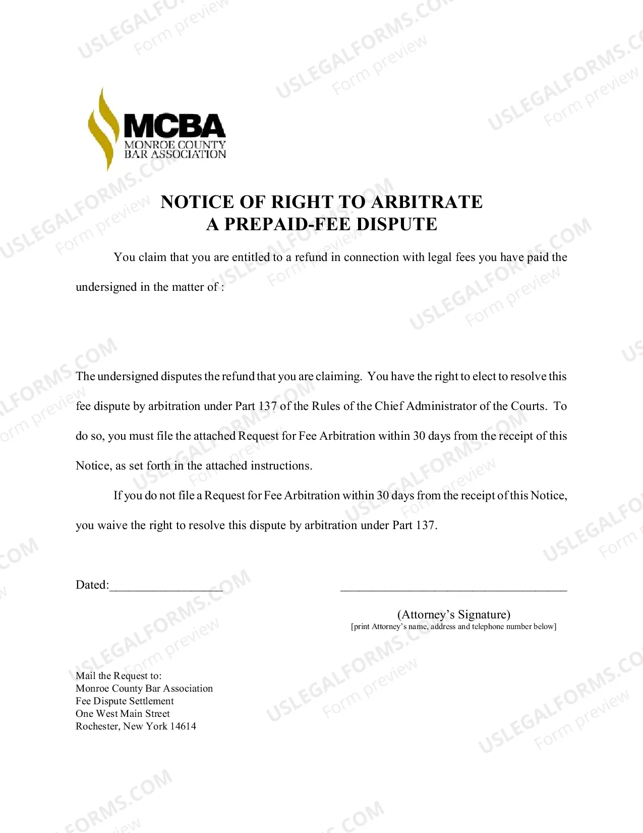 Preview Packet for Dispute over Refund