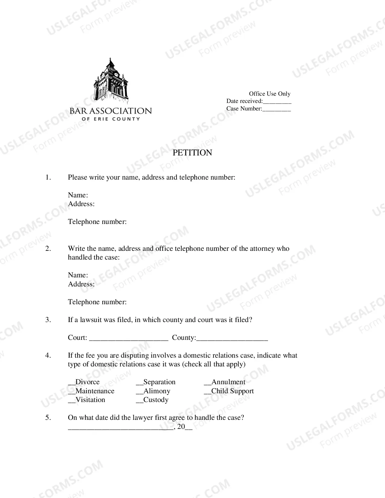 Preview Packet for Dispute over Fees