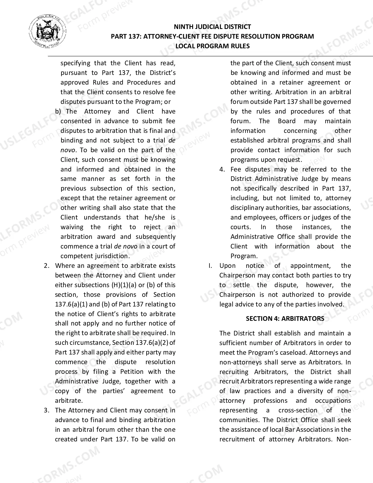 Preview Packet for Dispute over Fees