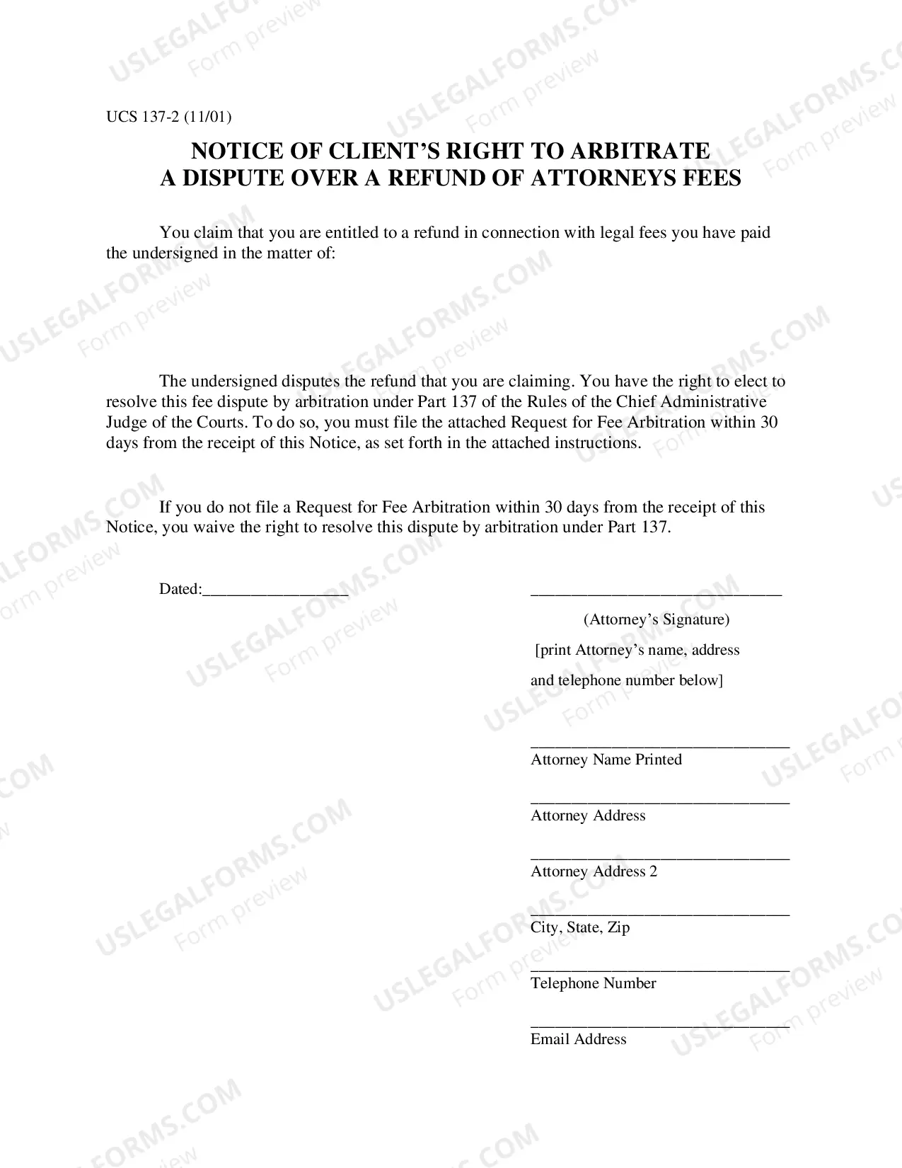 Preview Packet for Dispute over Refund