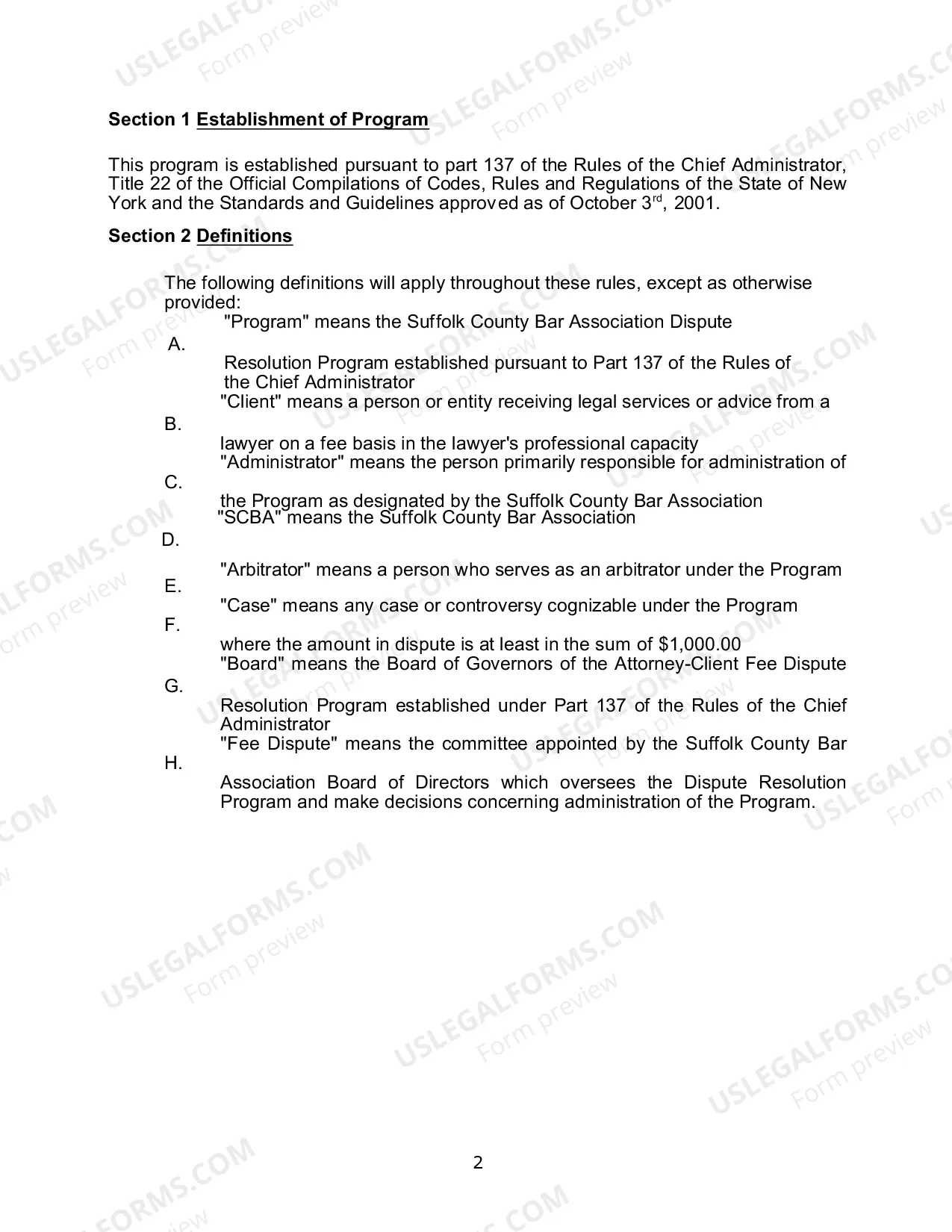 Preview Packet for Dispute over Fees