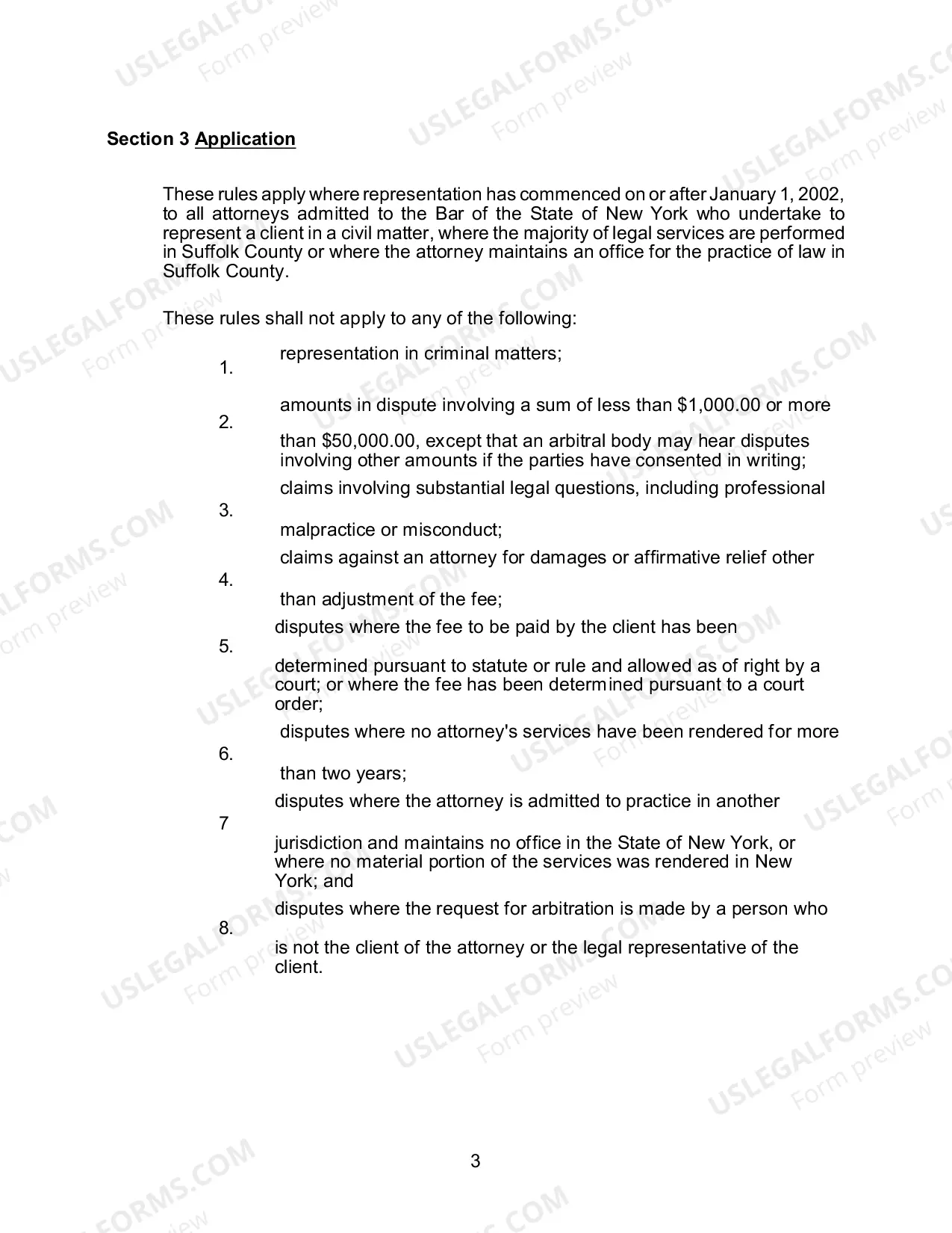 Preview Packet for Dispute over Fees