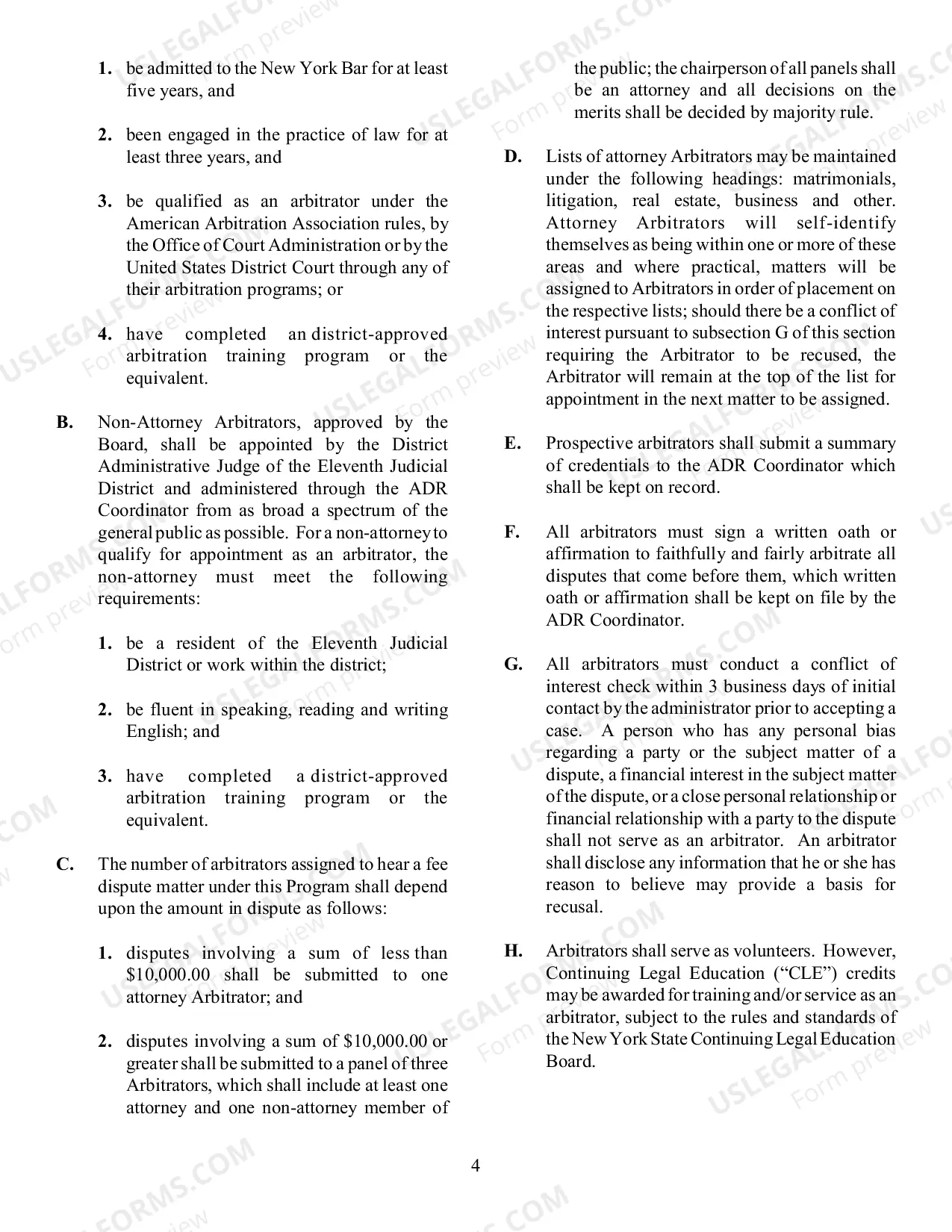 Preview Packet for Dispute over Fees