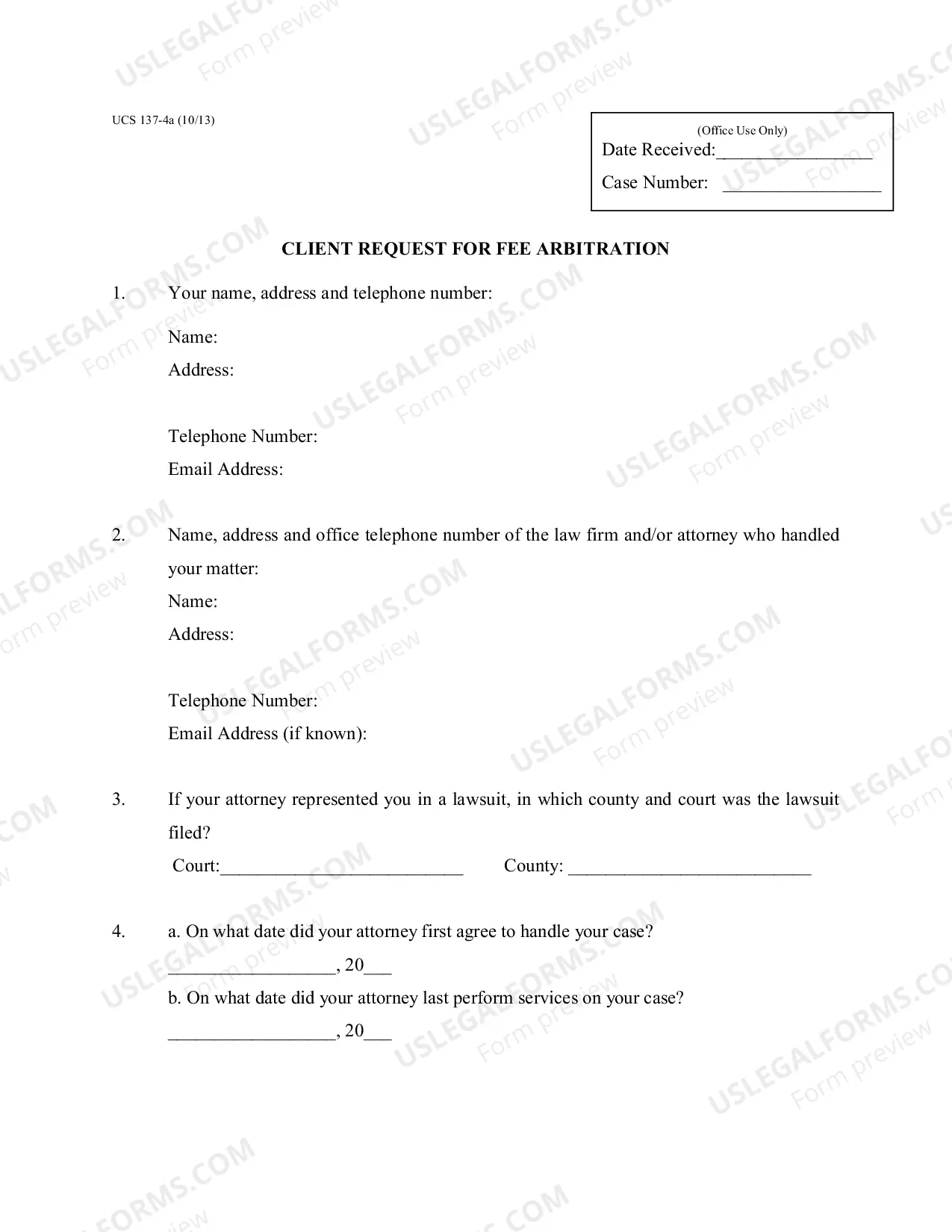 Preview Packet for Dispute over Fees