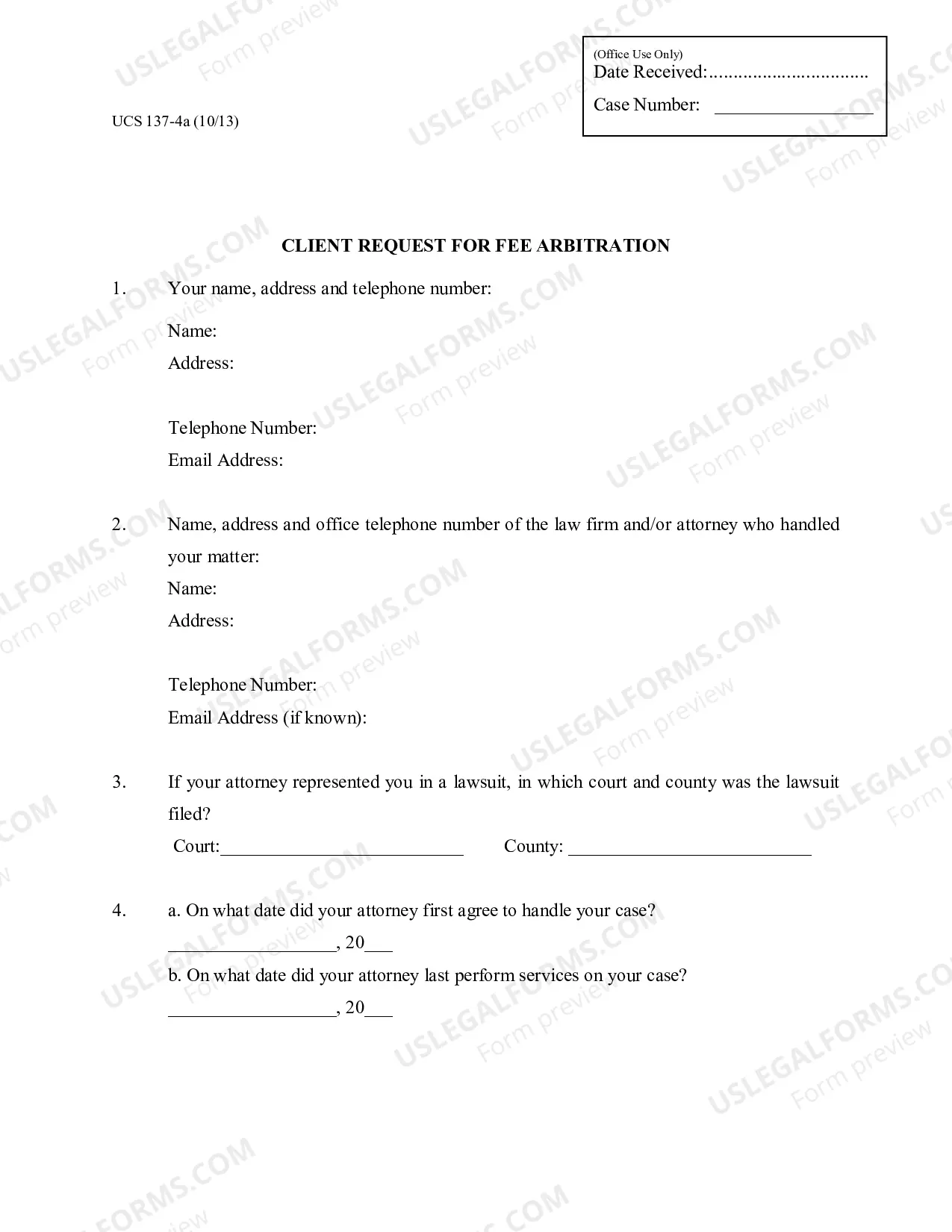 Preview Packet for Dispute over Fees