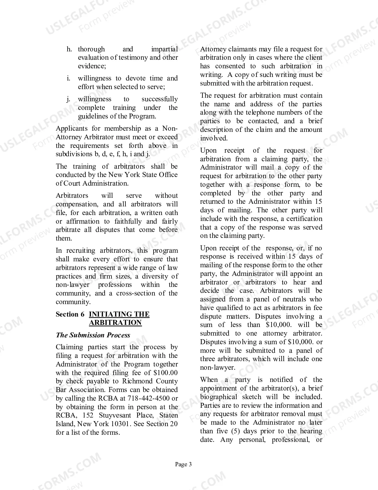 Preview Packet for Dispute over Fees