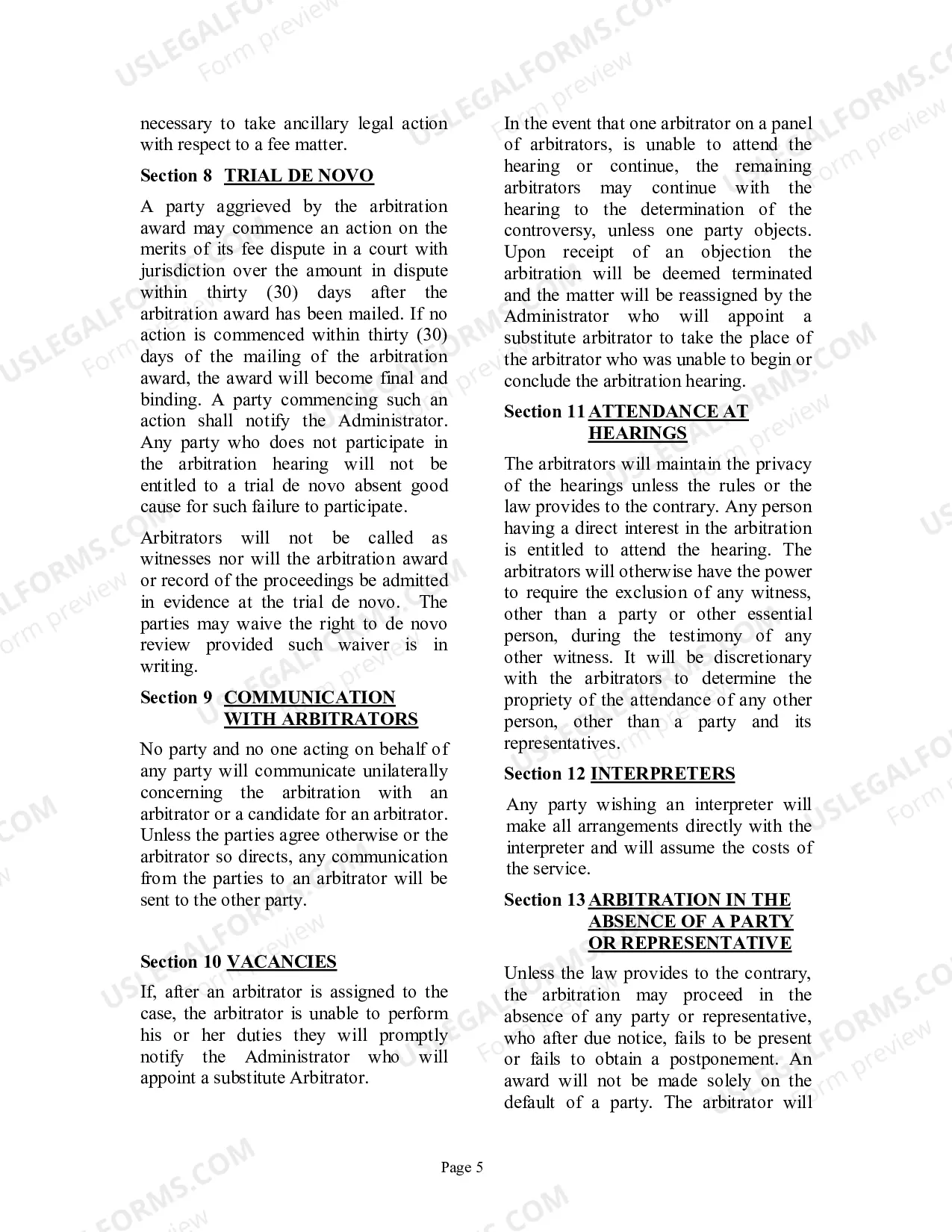 Preview Packet for Dispute over Fees