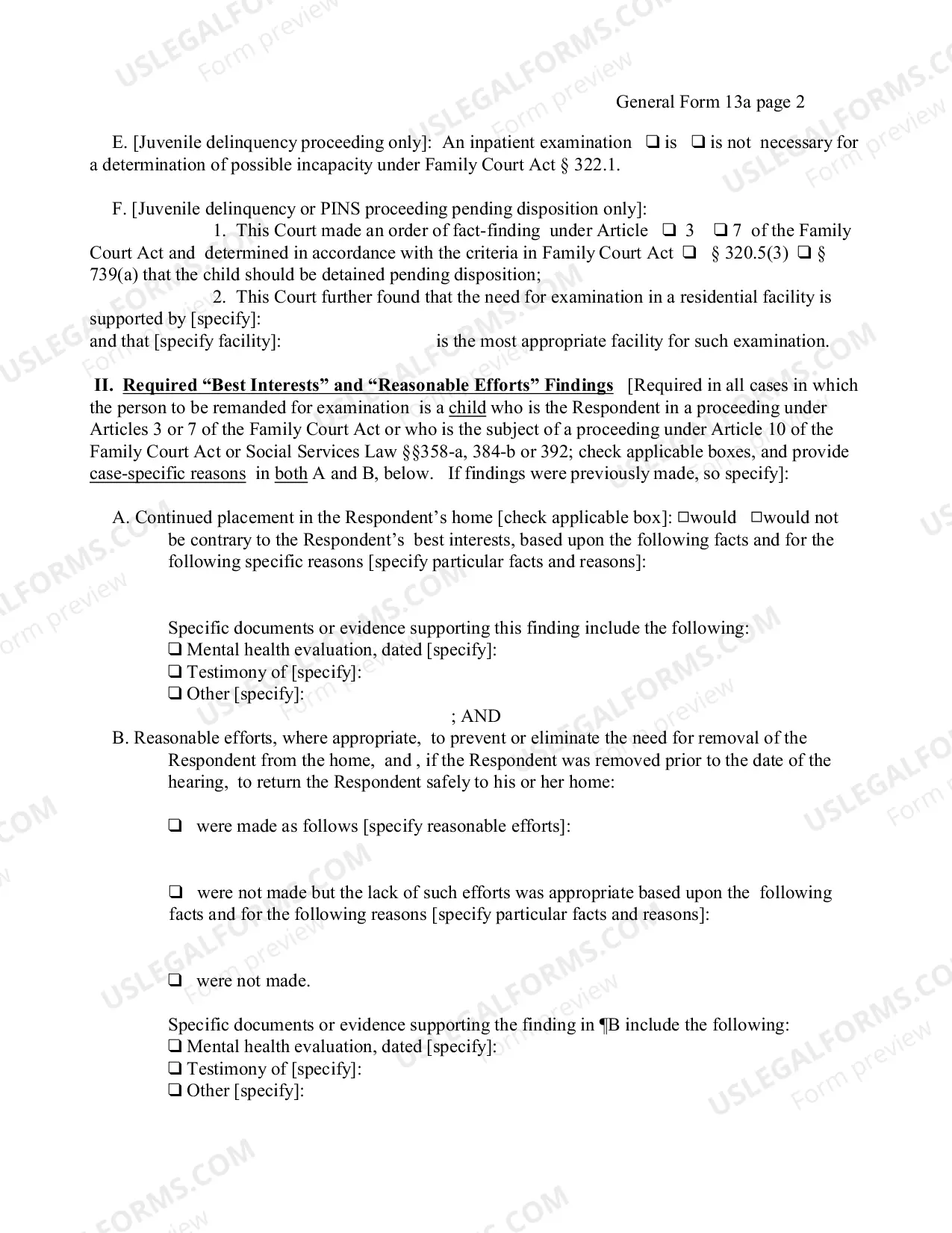 Preview Order Directing Medical Examination - Inpatient