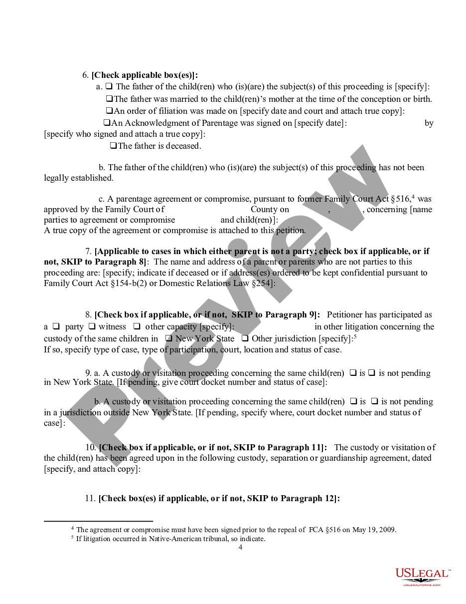 page 3 Petition for Custody - Visitation preview