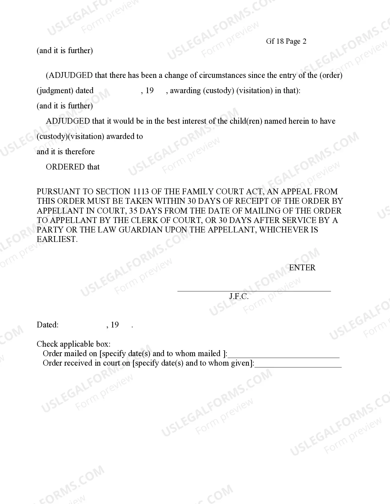 Preview Final Or Temporary Order On Petition For Custody And Or Visitation
