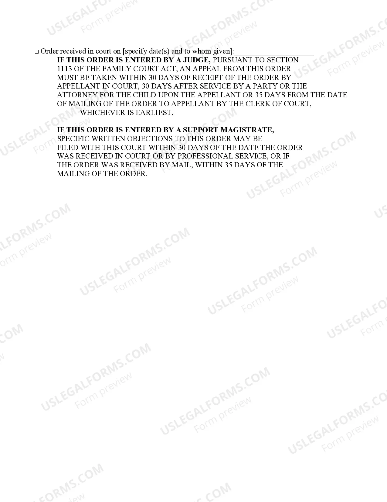 Preview Address Confidentiality Order