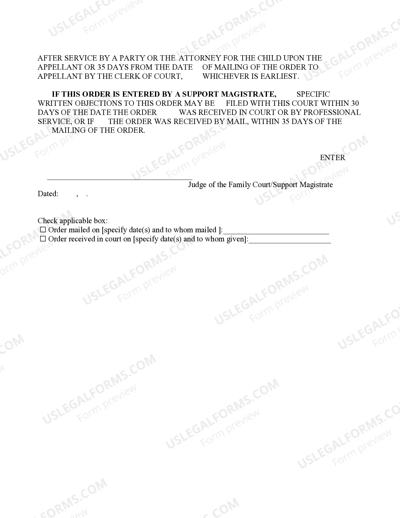 Preview Order Transfer of Proceedings