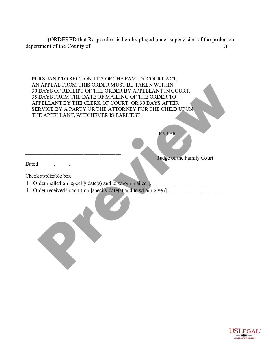 form Order - Transfer of Proceedings or Probation Supervision preview
