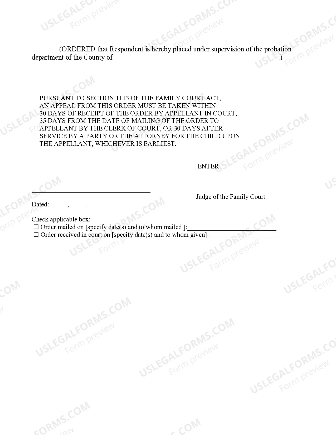 Preview Order Transfer of Proceedings Or Probation Supervision