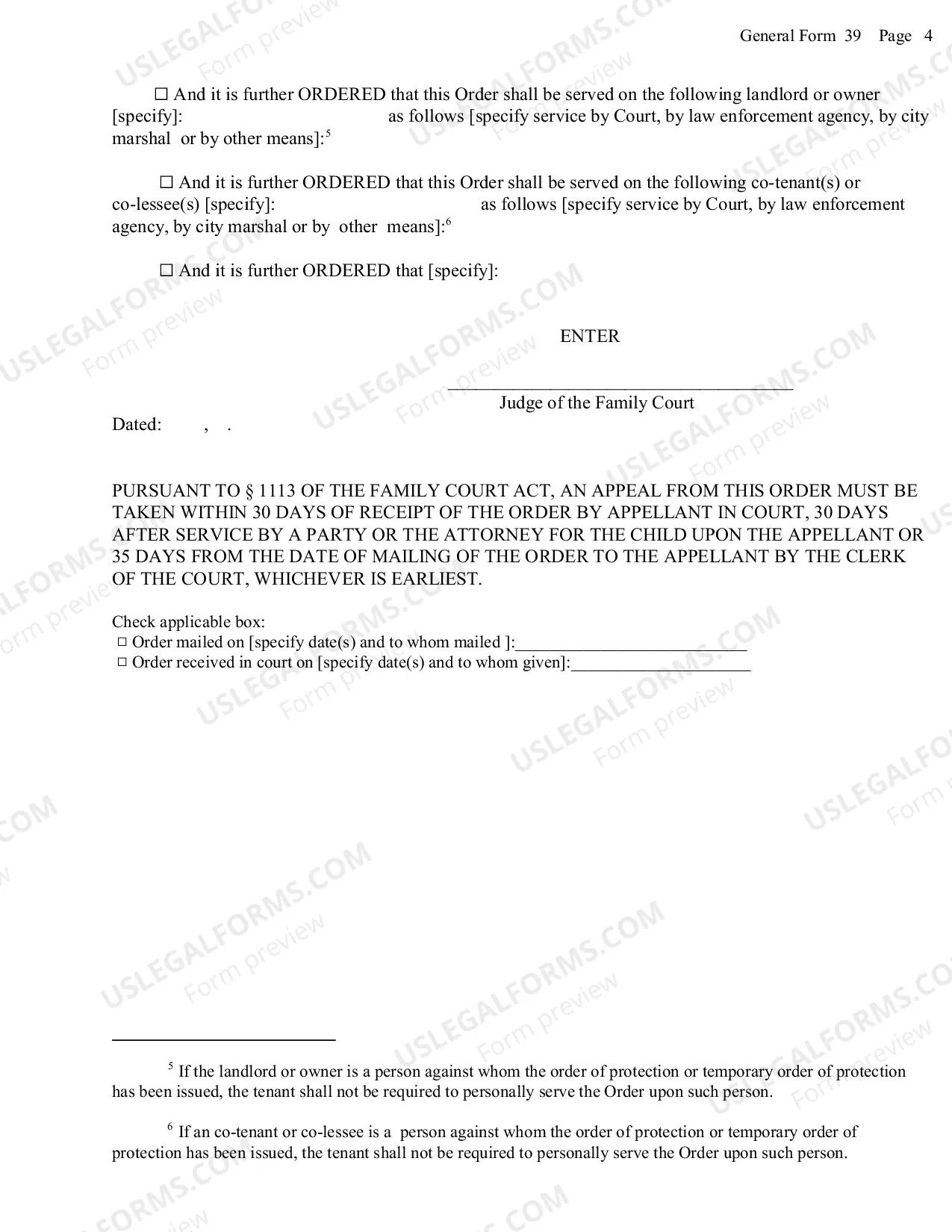 Preview Order On Petition For Termination Or Severance of Lease Or Rental Agreement
