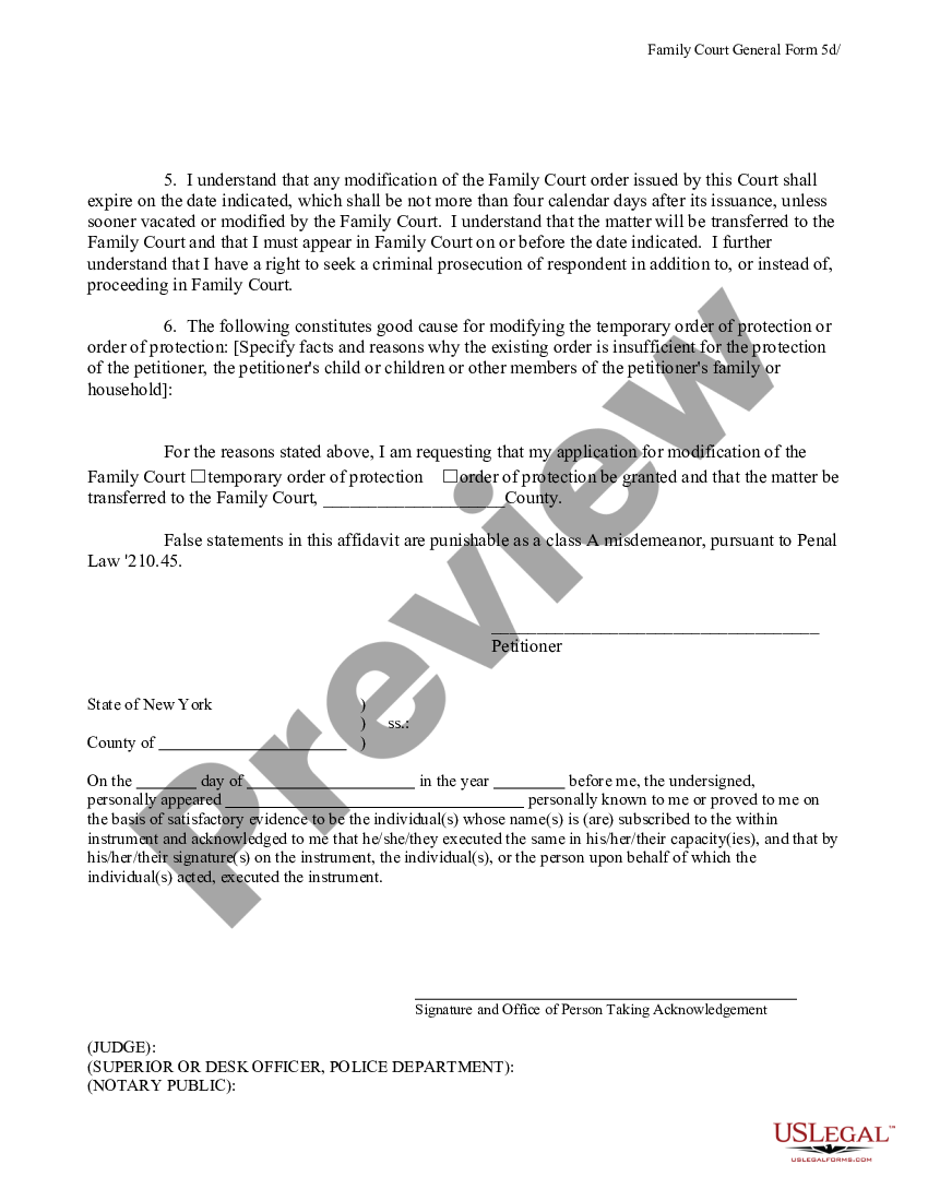 New York Affidavit in Support of Entry of Out-of-State Order of ...