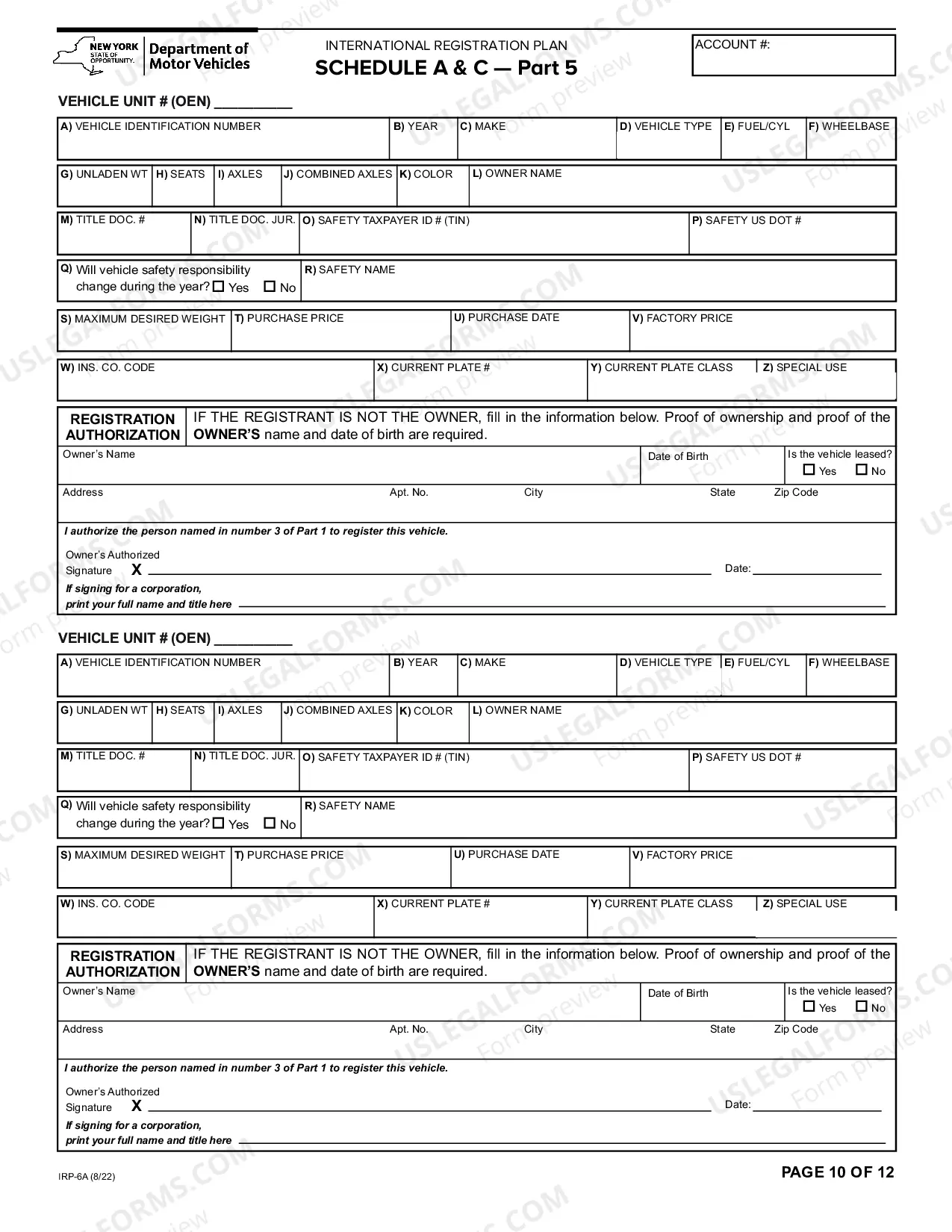 Preview Application Booklet for International Registration Plan