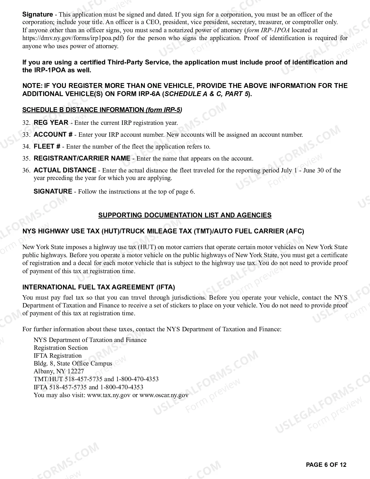 Preview Application Booklet for International Registration Plan