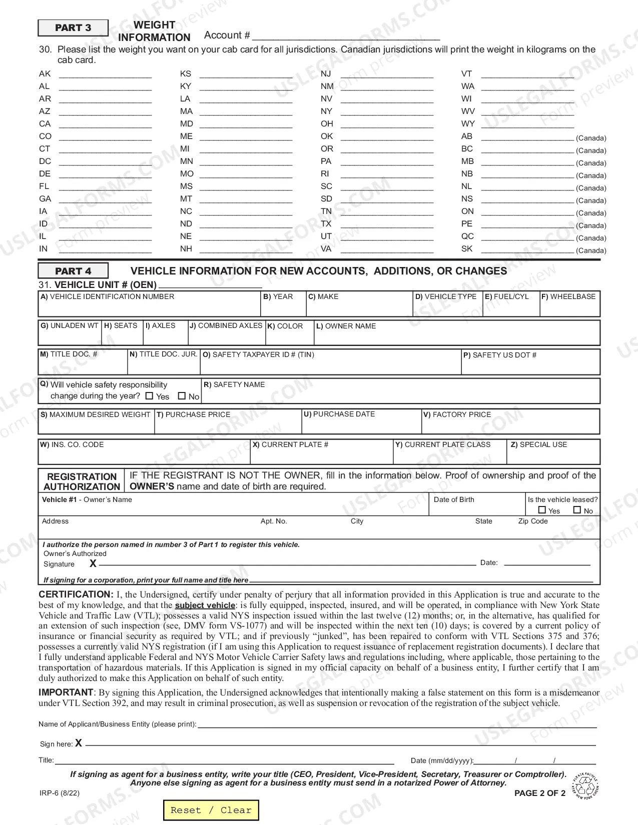 Preview International Registration Plan Schedule A & C