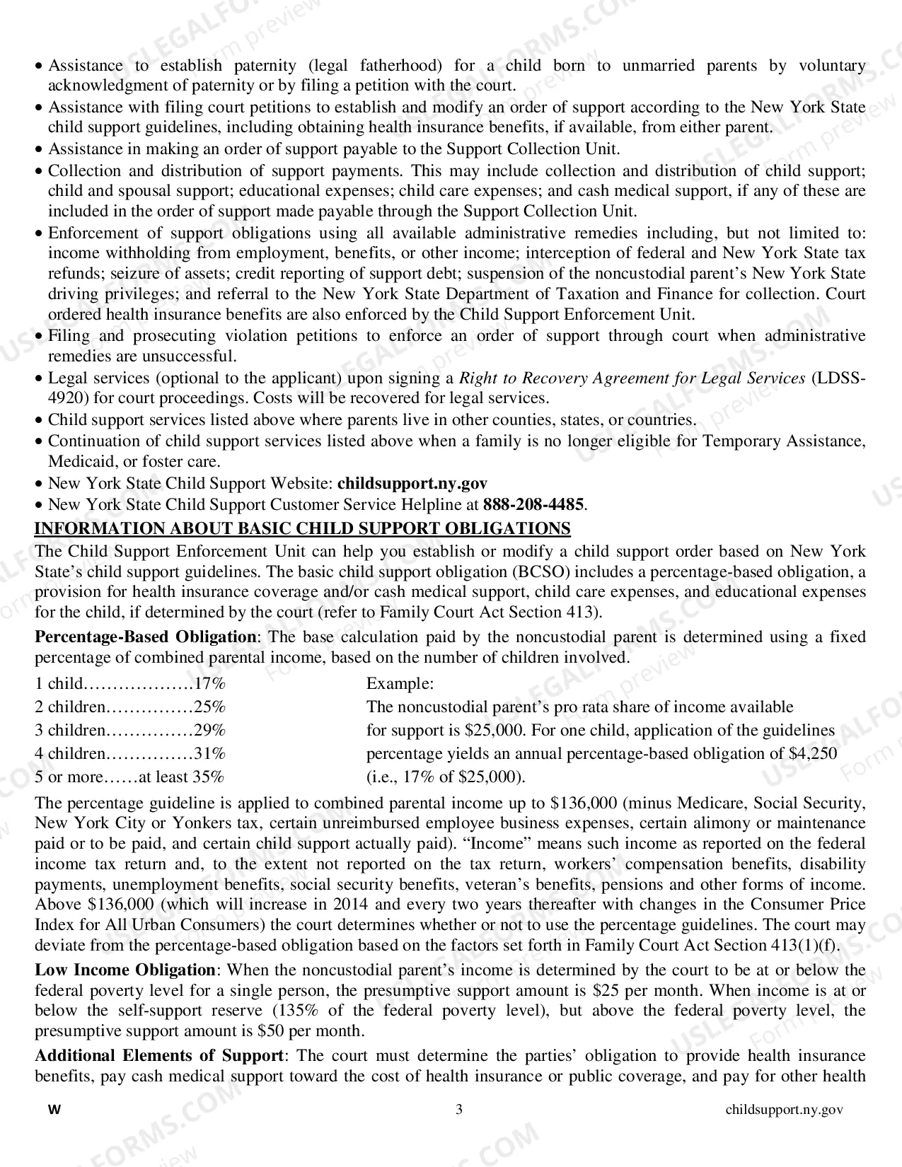 Preview LDSS 4882 Application for Child Support Services