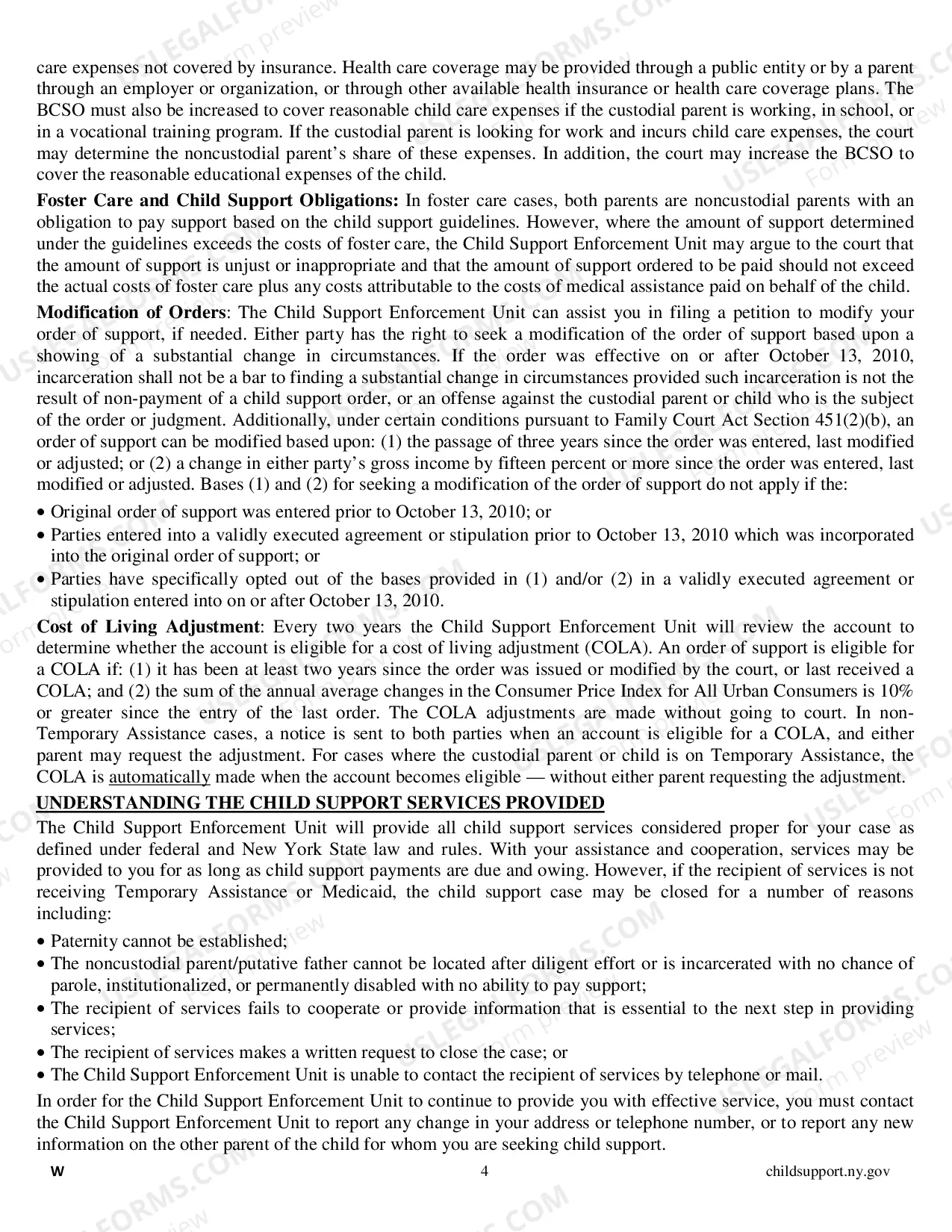 Preview LDSS 4882 Application for Child Support Services