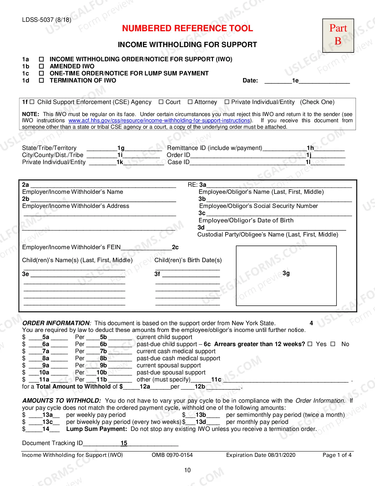 Preview Income Withholding For Support: General Information and Instructions (LDSS-5039)