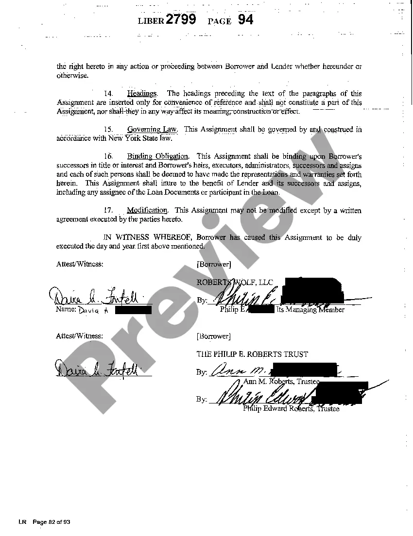 Preview Sample Assignment of Rents and Leases