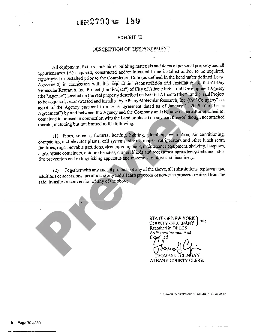 Preview Memorandum of Lease Agreement