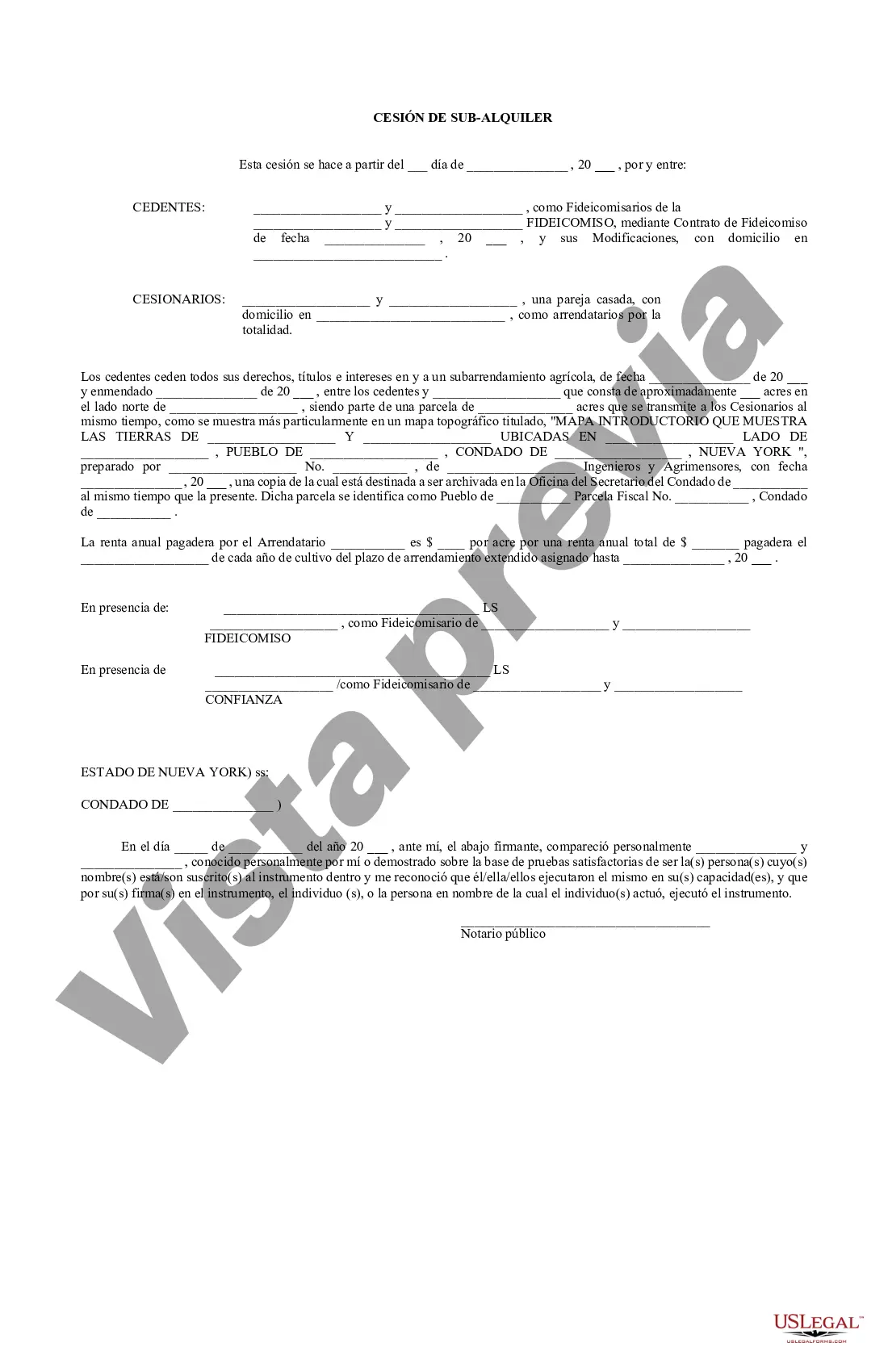 Preview Cesión de subarrendamiento
