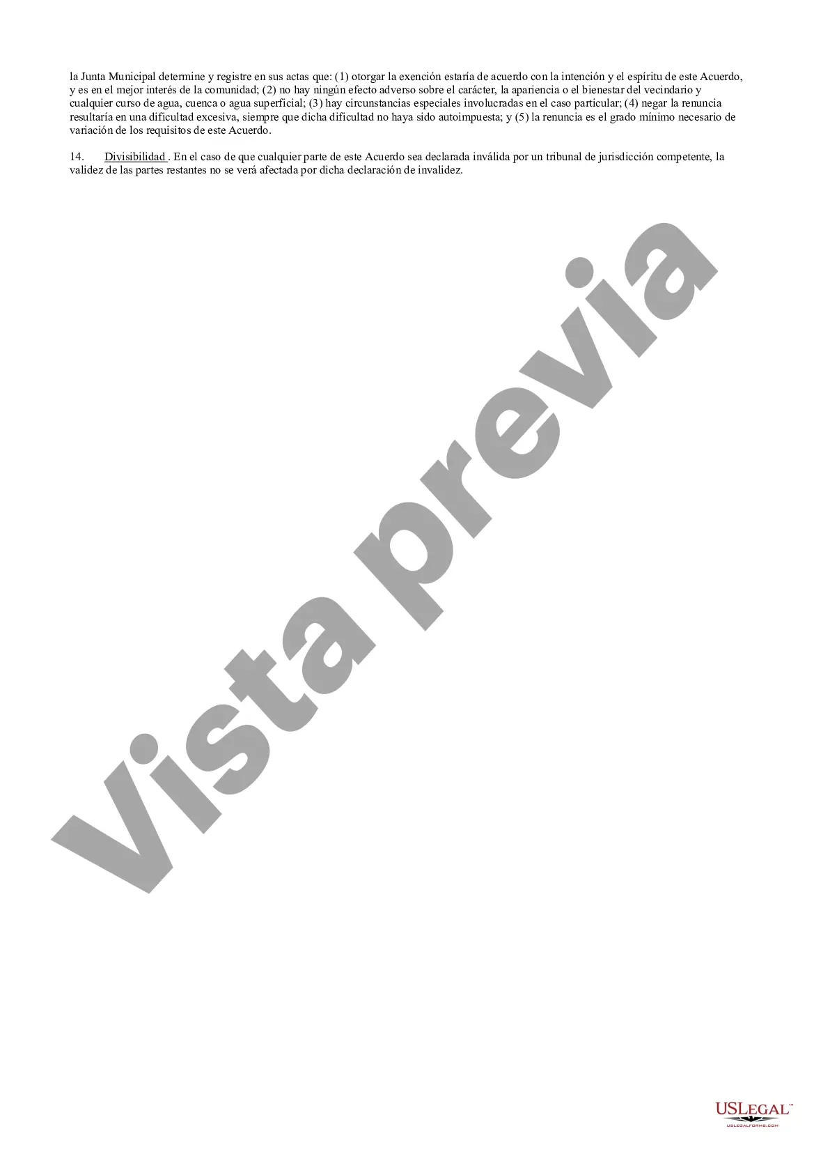 Preview Acuerdo de Operación, Mantenimiento e Informes de Aguas Pluviales