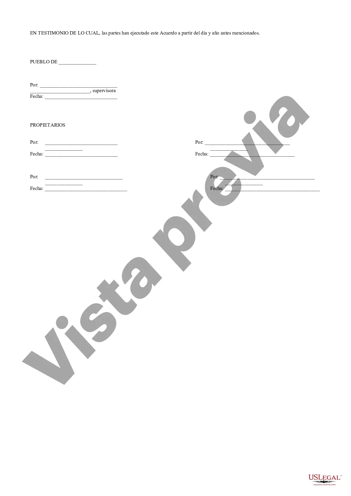 Preview Acuerdo de Operación, Mantenimiento e Informes de Aguas Pluviales