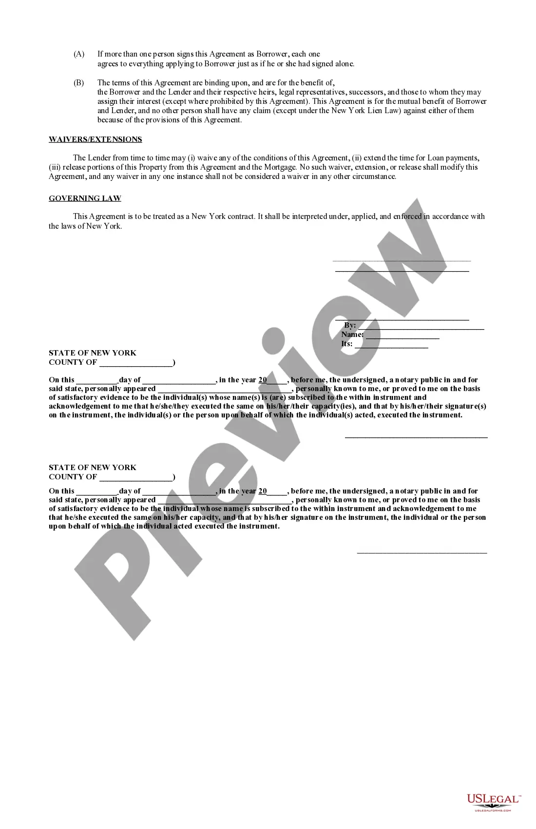 Preview Building Loan Agreement