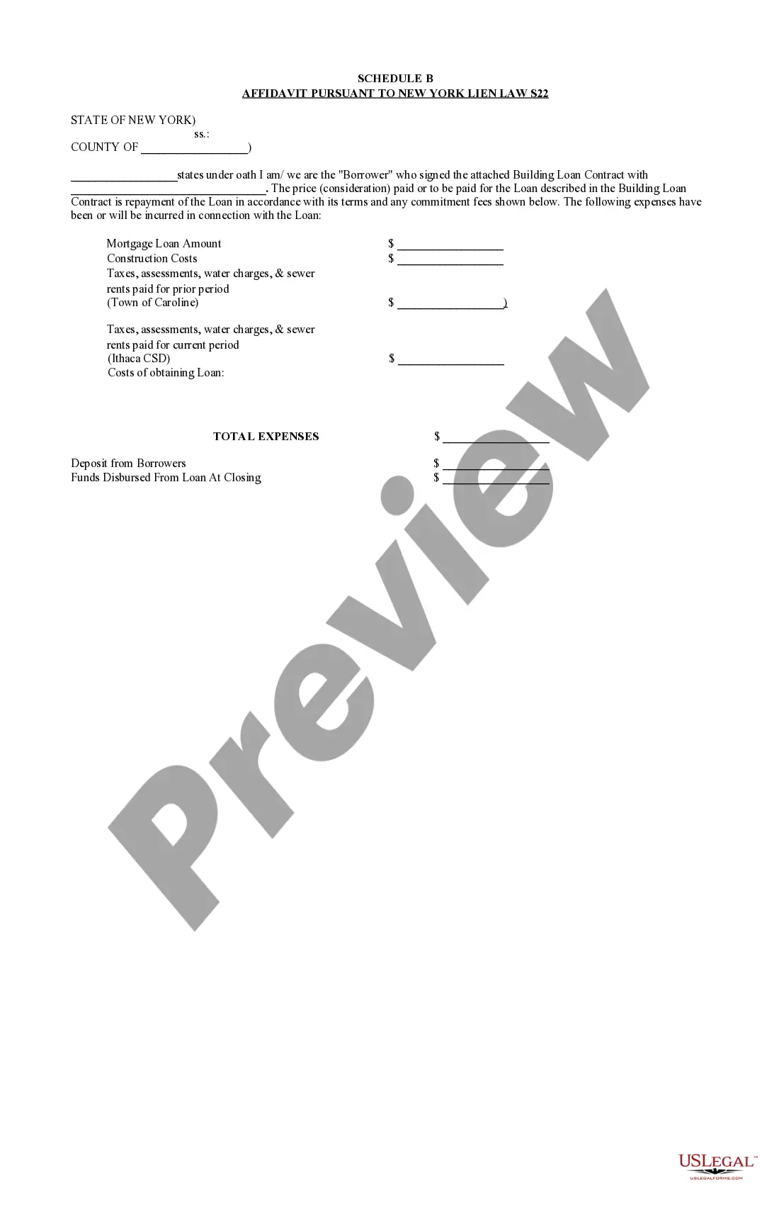 Preview Building Loan Agreement
