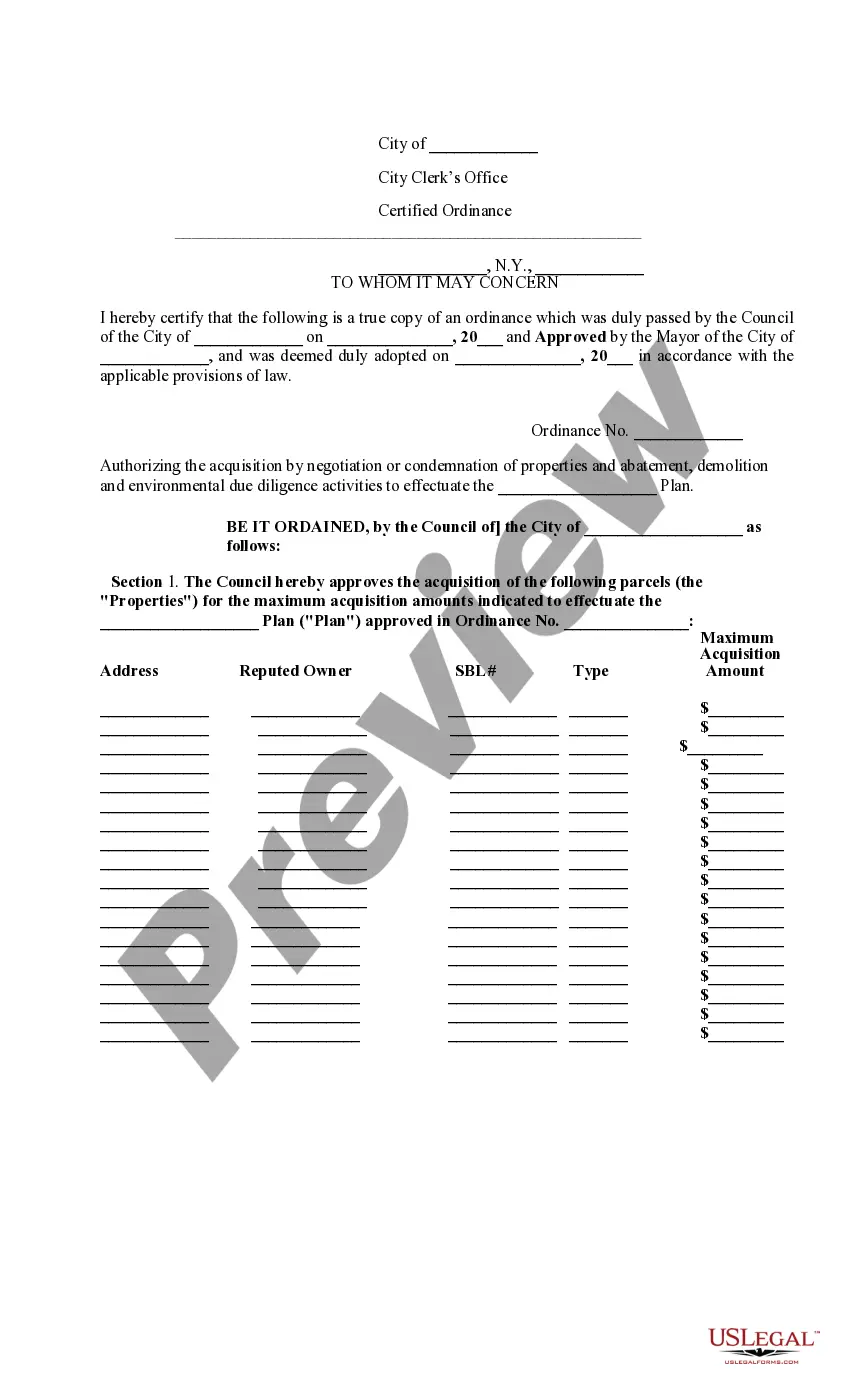 Preview Amended Petition for Condemnation