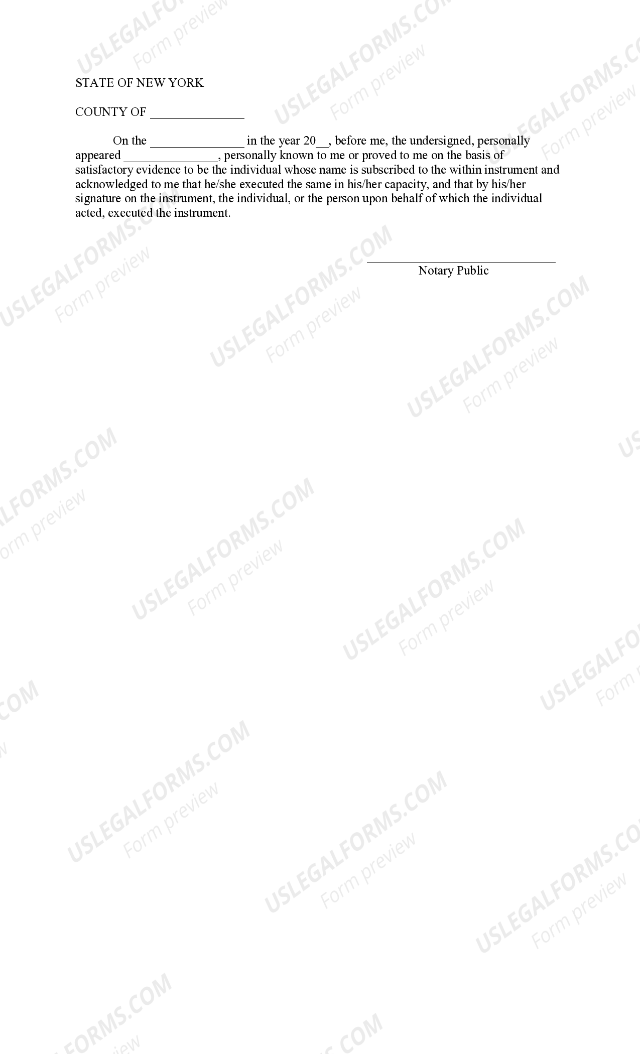 Nassau New York Notice of Lien from Homeowner Association Lien