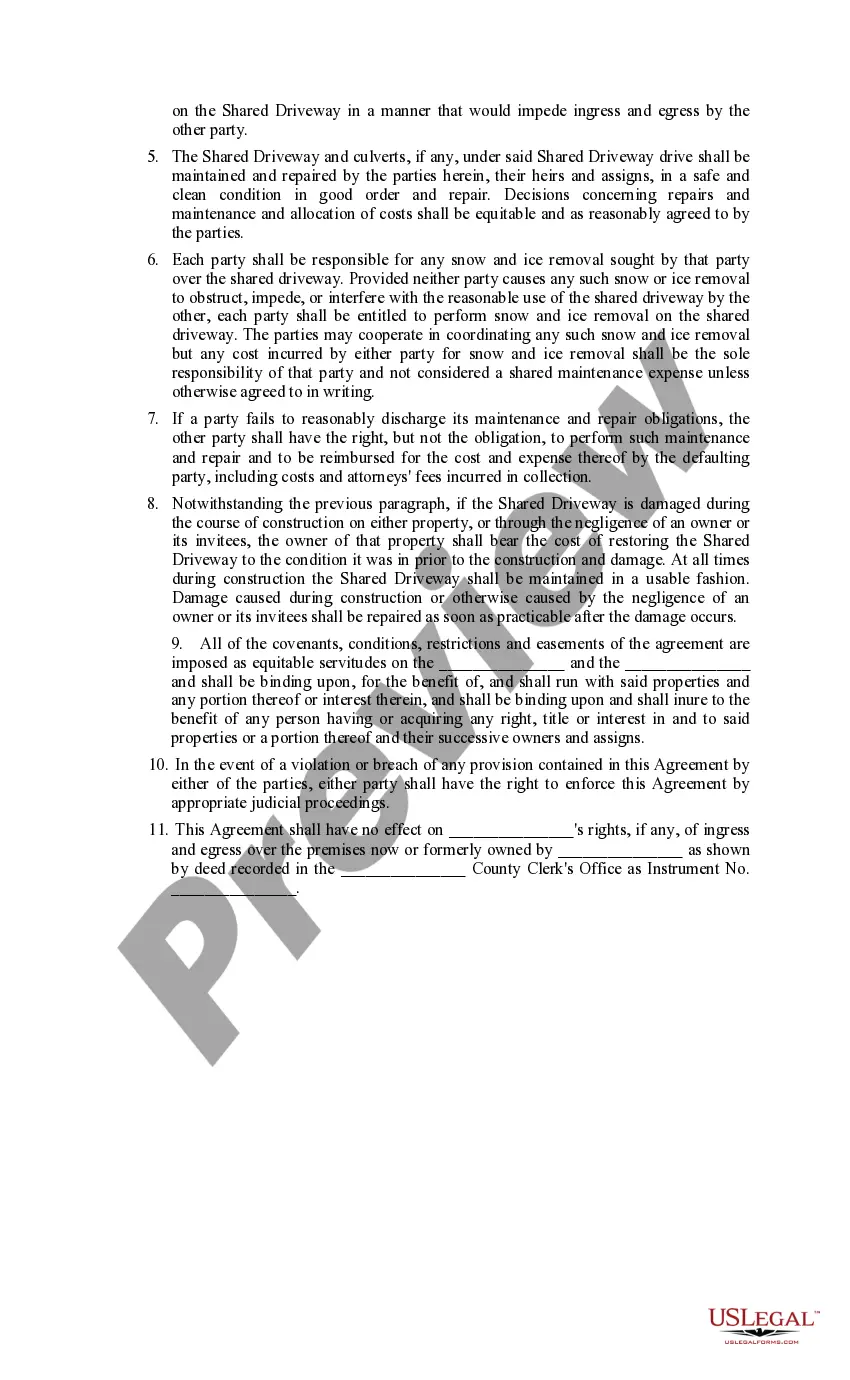 Preview Amendment to Right of Way Easement