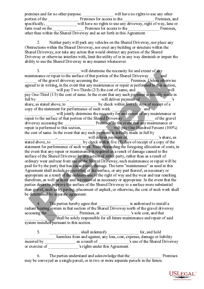 Get Shared Driveway Agreement Preview Shared Driveway Agreement
