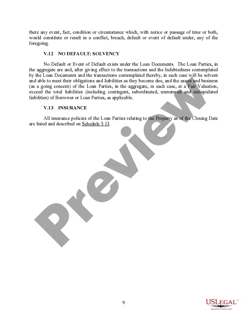 Preview Term Loan Agreement between coroprate borrower and corporate lender