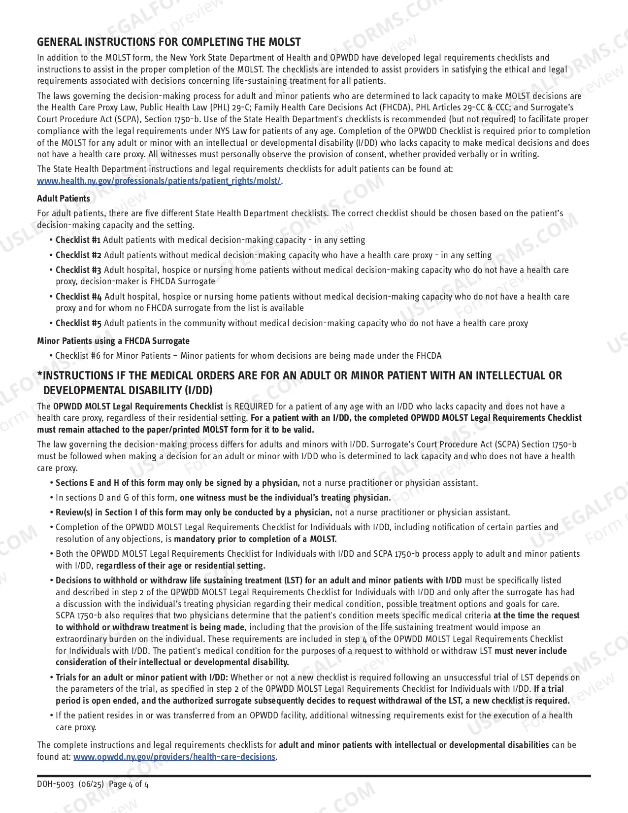 Preview New York Medical Orders for Life Sustaining Treatment