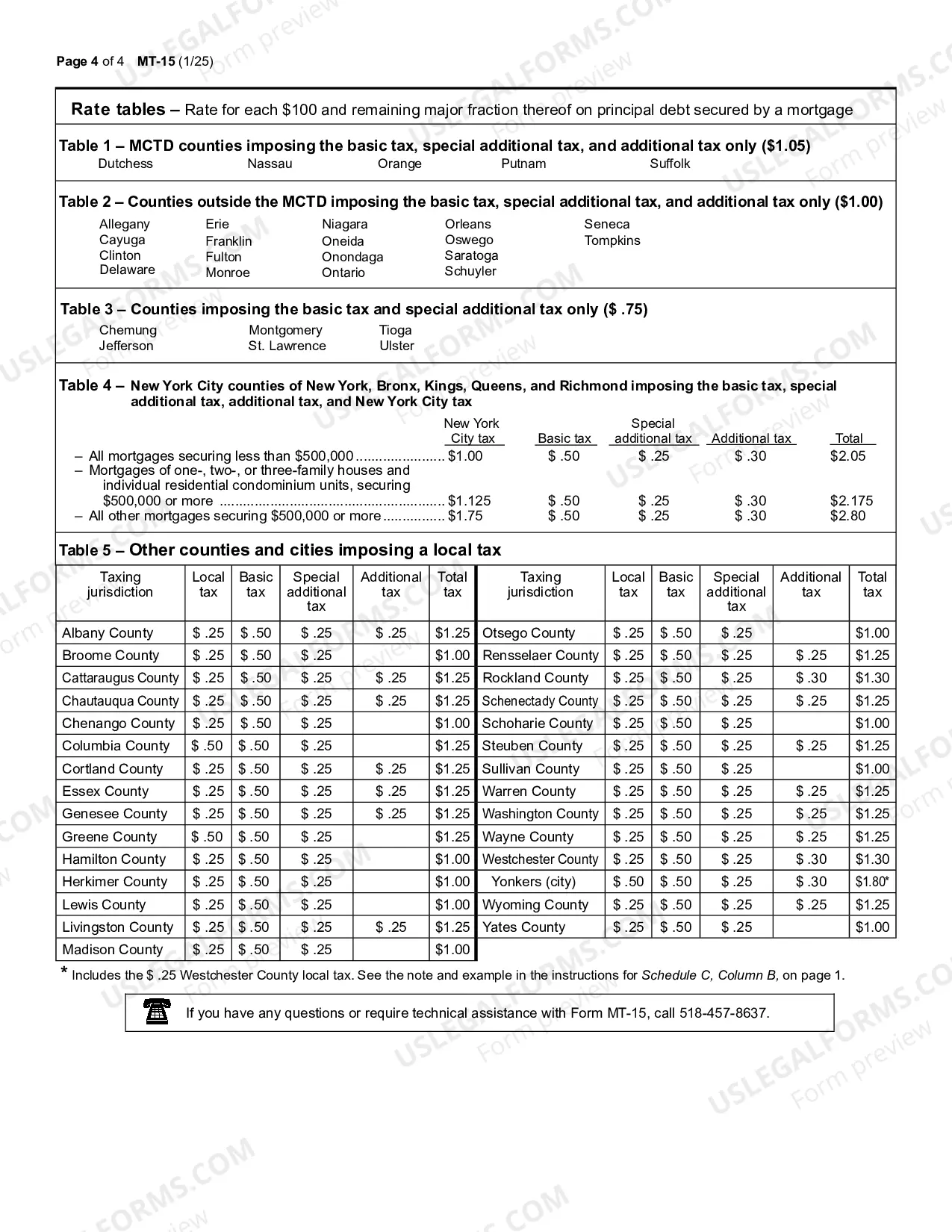 Preview Mortgage Recording Tax Return