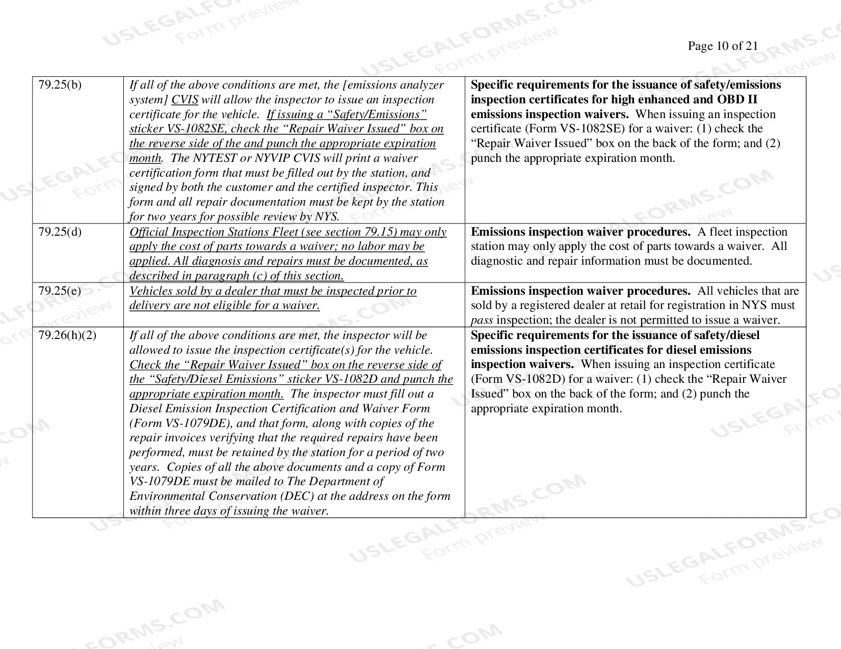Preview NYS Motor Vehicle Inspection Regulations Amendment Small Business Regulation Guide