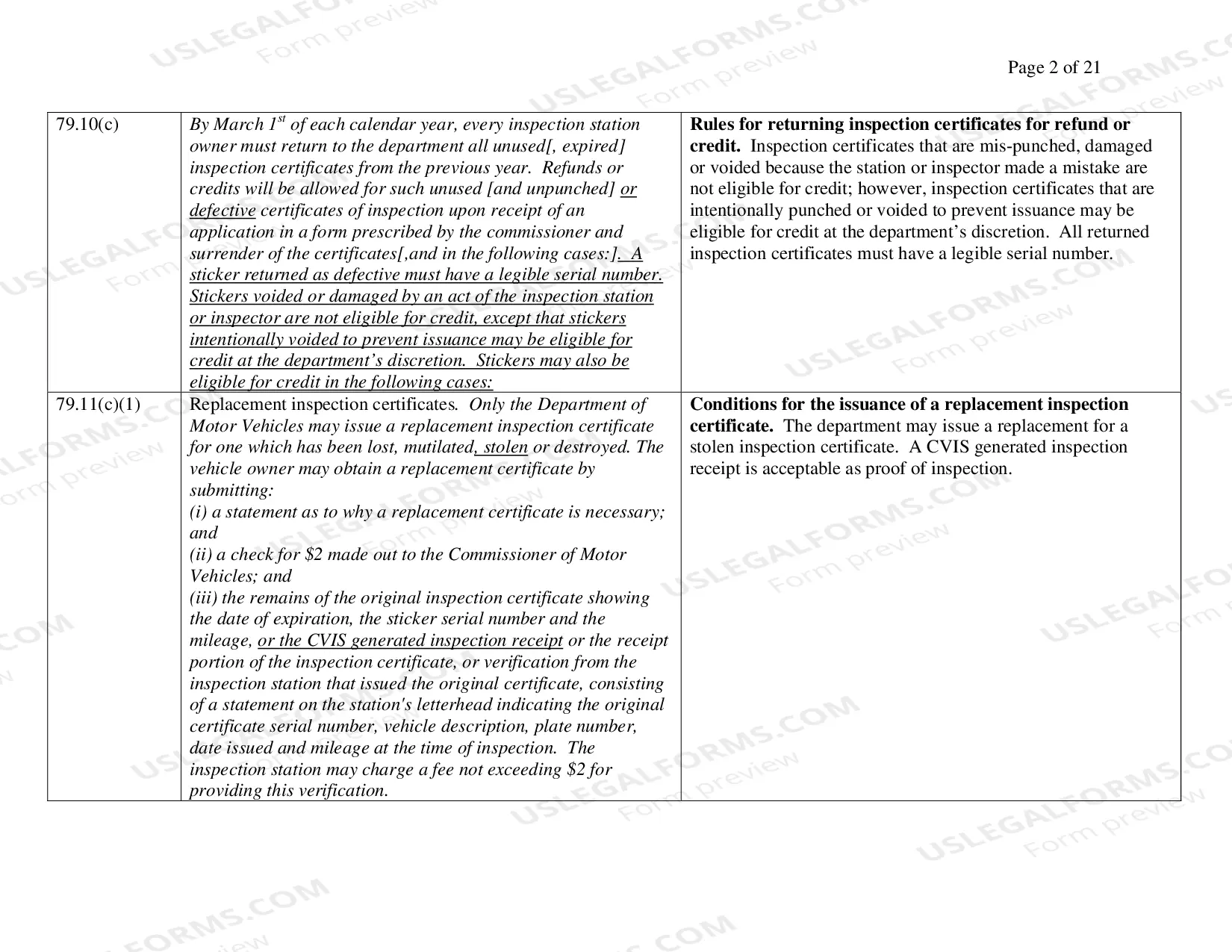 Preview NYS Motor Vehicle Inspection Regulations Amendment Small Business Regulation Guide