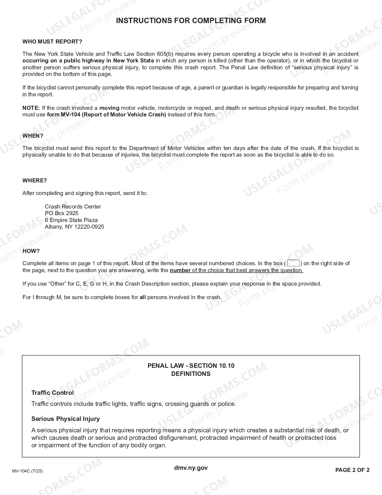 Preview Bicycle Accident Report
