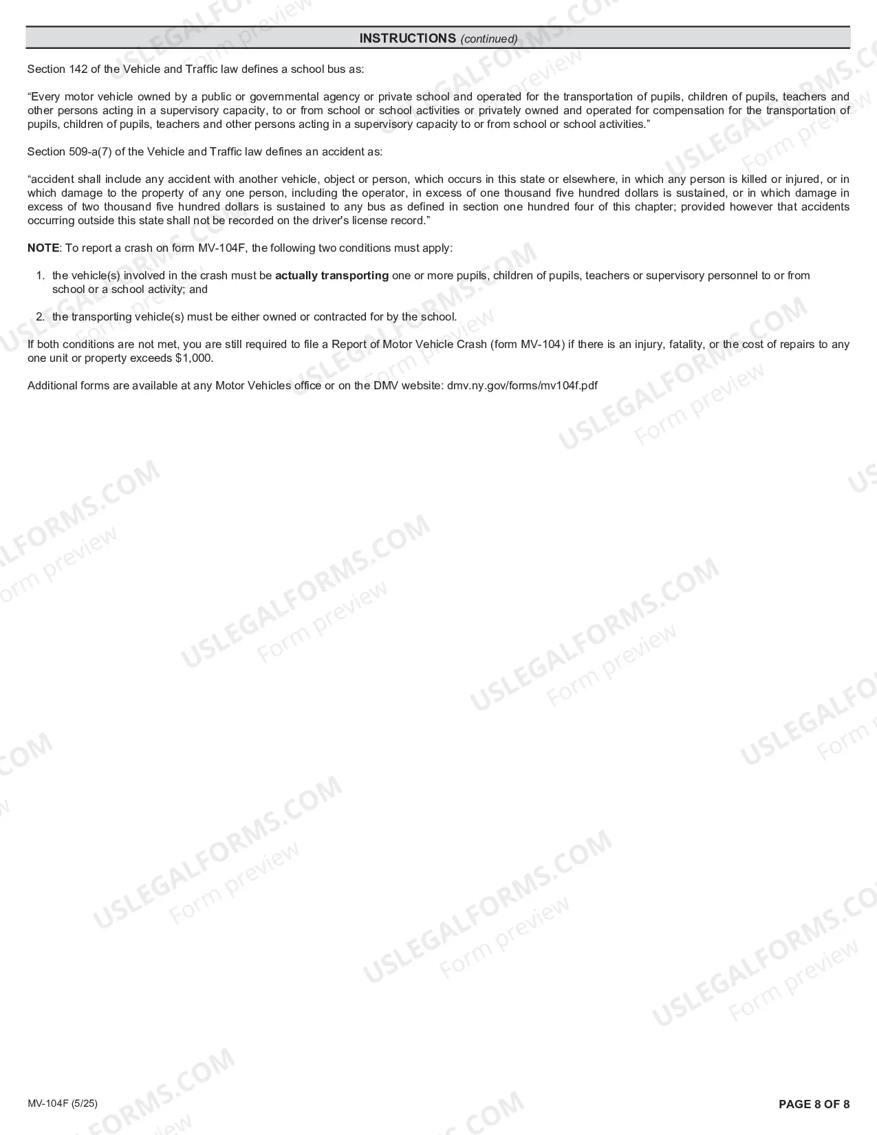 Preview Accident Report for School Vehicles Transporting Pupils/Teacher/Supervisors