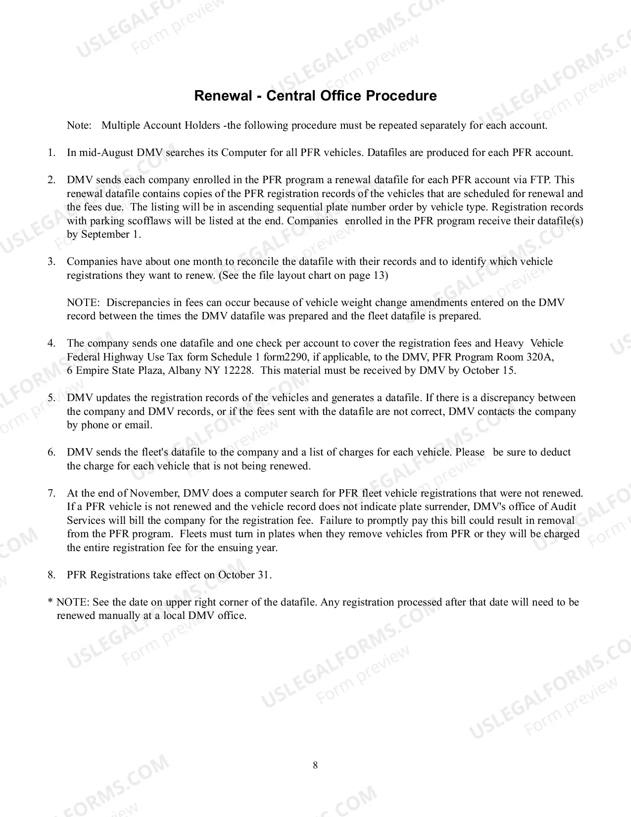 Preview Permanent Fleet Registration Program Guide