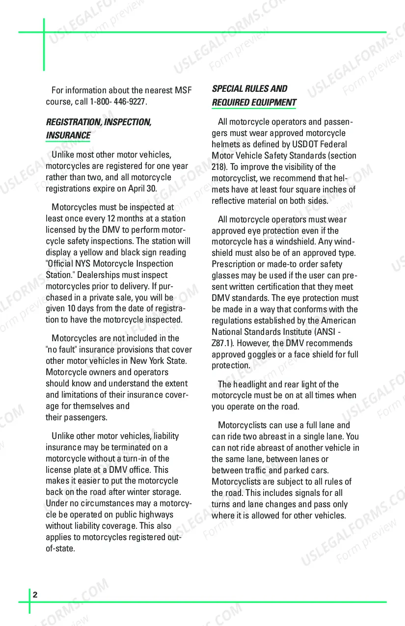 Preview NYS Motorcycle Manual - Print version