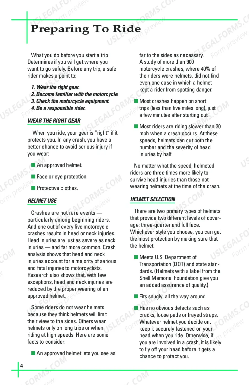Preview NYS Motorcycle Manual - Print version