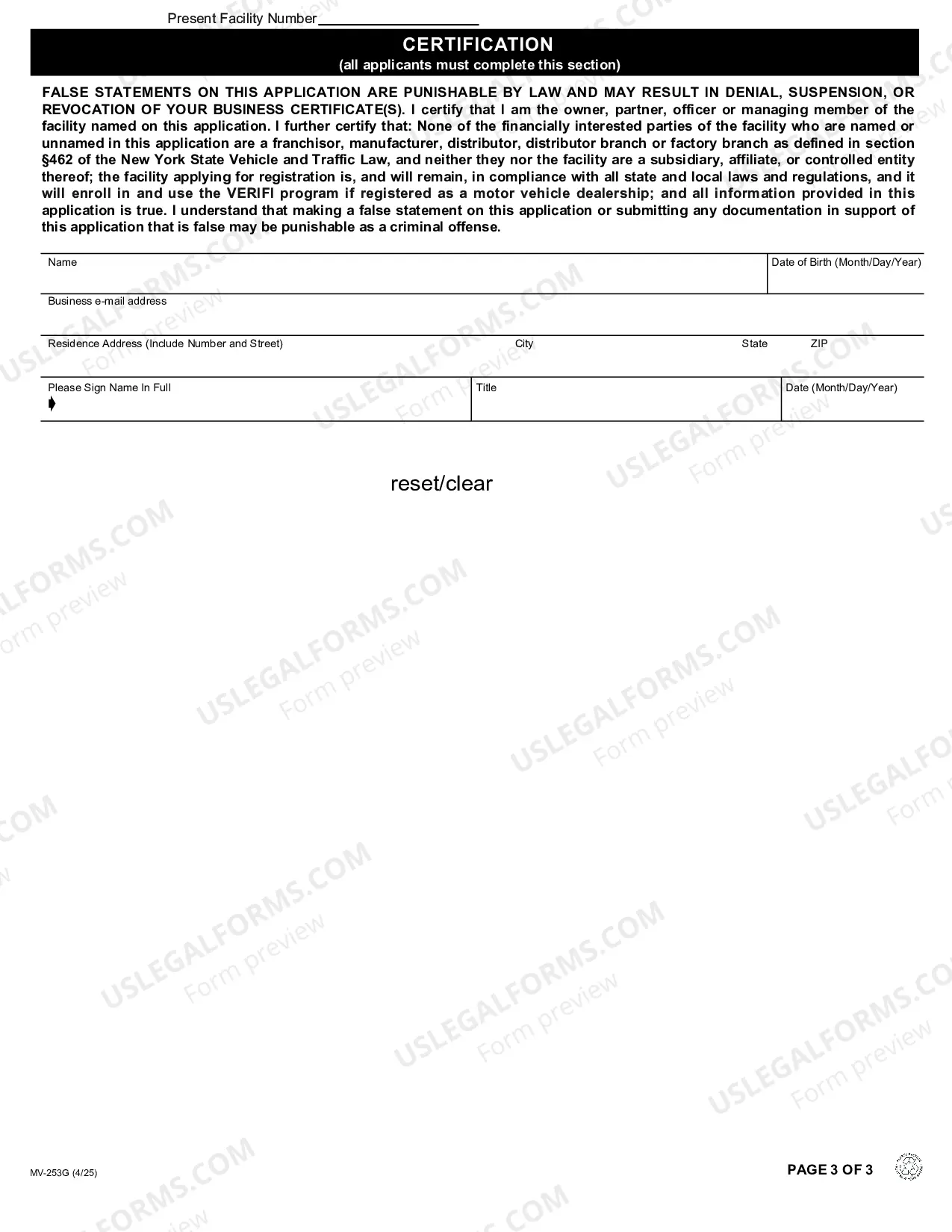 Preview Request For Business Amendment Or Duplicate Certificate