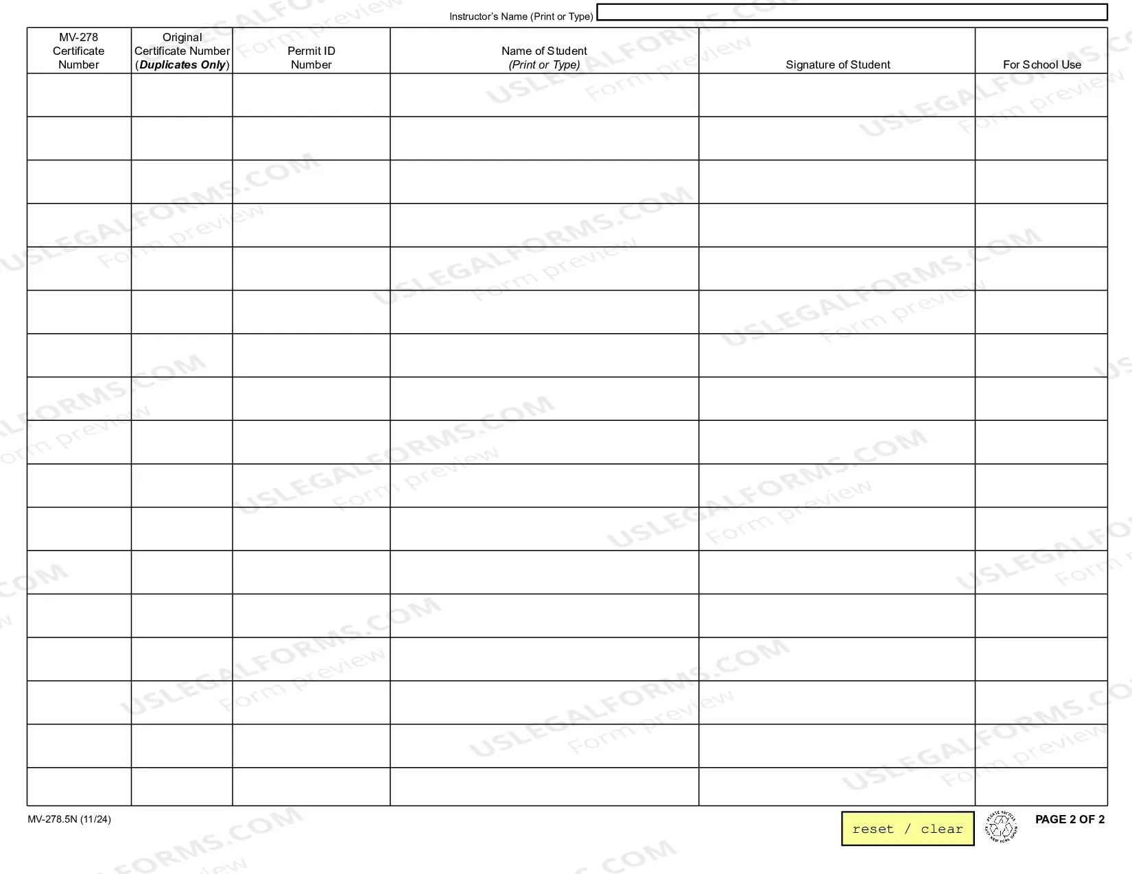 Preview Roster and Control (Pre-licensing Course)